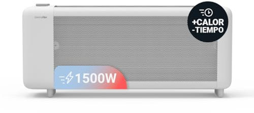 UNIVERSALBLUE Chauffage Mica 1500 W noir | Faible consommation | chaleur Radiante et convection | Silencieux