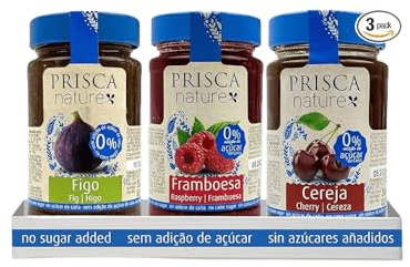 Pack de 3 mermeladas naturales con 0% azúcar de caña - Higo, Frambuesa, Cereza. 230g x 3