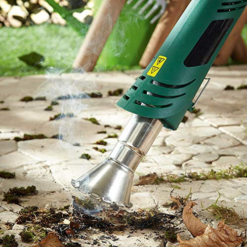 Electric Garden Weed Burner - 2000W 2 Heat Settings - 2 Nozzles Extension Handle - Chemical Free/No Chemicals - Burning Grass and Charcoal - ECO Friendly NO Gas