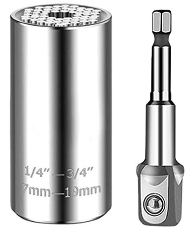 ProsXinty WNTT-062 Clés à Douille Universelle,Multifonctionnel Outil à Main,douille universelle,petit et portable; utilisé dans l'industrie automobile, la maison, la fabrication (7-19 mm)