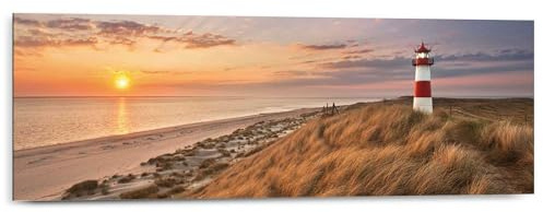 REINDERS Wandbild, Leuchtturm, Schlafzimmer, Bilder, Wanddeko, Room Decor, MDF, Beige, 30 x 90