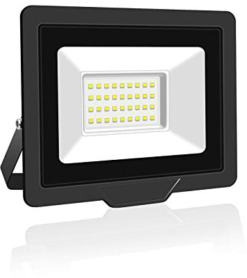 PICAA 30W LED Flood Lights Outdoor, Super Bright Security Lights, IP66 Waterproof Floodlight, Warm White (3500K) Wall Light, Perfect for Garden, Yard, Garage, Patio,Warehouse, Parking Lot