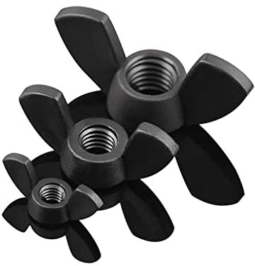 Écrous à oreilles, boulon à oreilles, vis à oreilles papillon, vis à oreilles, écrou papillon5/10/20/30pcs Écrous à oreilles Écrou papillon for s'adapter aux boulons Vis Noir M3 M4 M5 M6 M8 M10 M12 At