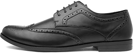 Beckett Billy Mens Black Lace Up Brogue Shoe - Size 10 UK - Black