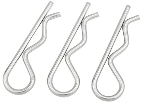 BOUACOUA Coppiglie a Scatto R Clips Inox a Molla M3.5x75mm (20 Pezzi)