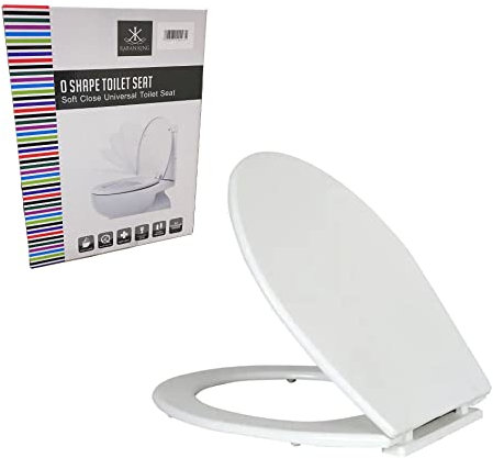 KARAN KING Ultrasoft Close White Toilet Seat - Standard O Shape, Easy Installation, Quick Clean, Premium Comfort, Durable Bathroom Fitting, Scratch Resistent, Seat Cover, Universal FIT, Adjustable