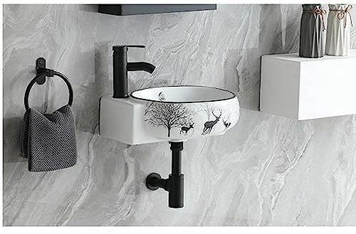 Mini Waschbecken Klein Waschbecken Gäste Wc Porzellan Keramik Eckwaschbecken Wandhalterung Waschbecken Ovales Badezimmer Gefäß Waschbecken Weißes Gefäß Waschbecken Waschtisch Mit Überlauf (heißer Und