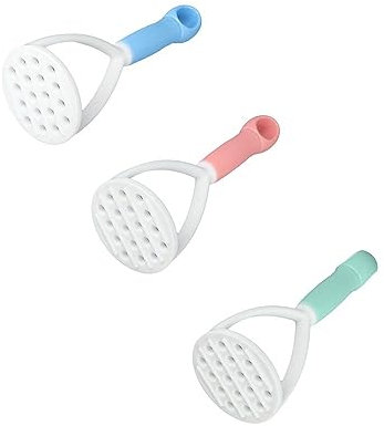Pokinge Presse-purée en plastique portable 3 pièces - Outil de presse à purée - Gadget facile à utiliser - Accessoires de cuisine