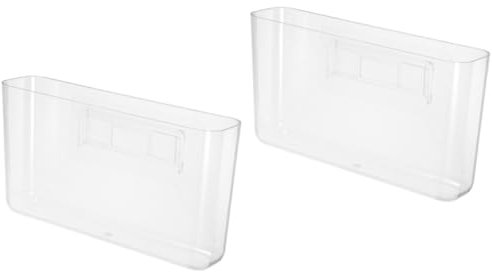 Operitacx 2stücke Desk Pen Storage Box Transparente Wandmontage Stiftehalter Für Schreibtisch Multifunktional Für Bürobedarf Und Schulmaterialien Robust Und Leicht Material