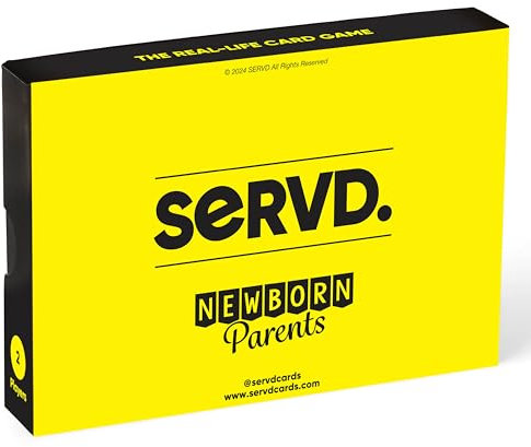 SERVD - Newborn Parents - The Hilarious Real-Life Couples Card Game for Newborn & Infant Parents | Ultimate Gift for New Parent, Baby Showers & 1st Birthday | Must Have Strategy Game