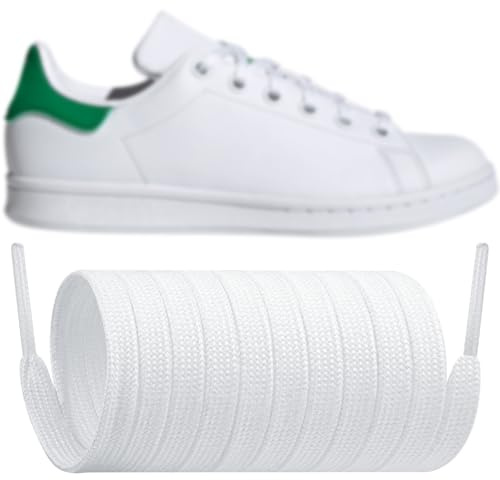 Endoto Cordones para Adidas Stan Smith Shoe Laces Shoelaces | 8MM Planos Cordón | Material: Poliéster