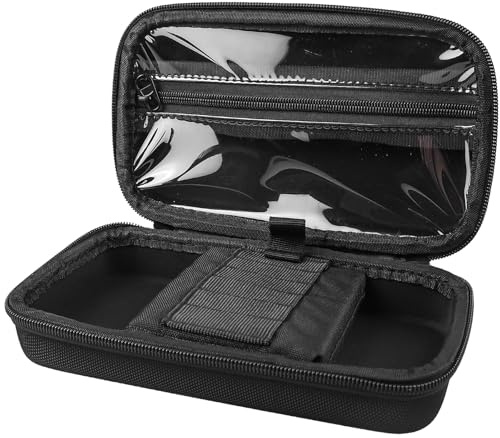 GBKDQQ Organizer per 6 freccette in acciaio e freccette morbide, robusta custodia per freccette con 6 scomparti imbottiti per flight, punte e accessori, inclusa scatola per tornei (nero)