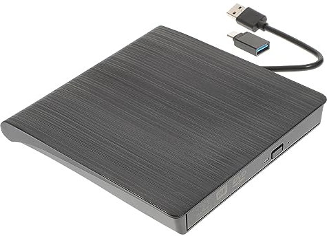 KONTONTY Slot-in Load Cd Dvd Rw Drive External Optical Drive Dvd Writer for Laptop Compatible