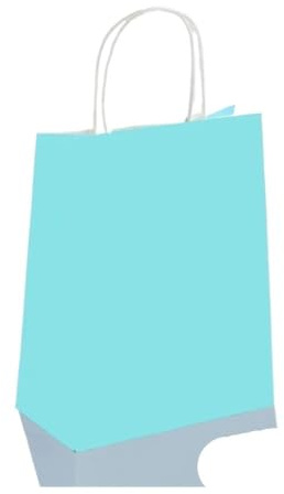 Geschenktüten mit Griff, für Schmuck, Einkaufstasche, Weihnachten, Valentinstag, Hochzeit, farbige Papiertüten, Blau, 15 x 21 x 50 Stück, 10/30/50 Stück