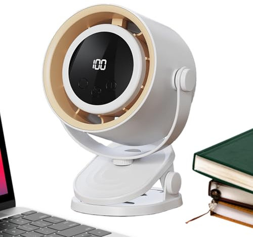 Pavsicgn Ventilador Pequeño Sin Aspas | Ventilador Personal Silencioso y Mini | Herramienta Eléctrica Portátil Con Luz Ambiental Nocturna, USB Y Pinza Para Escritorio, Hogar, Cocina Y Dormitorio