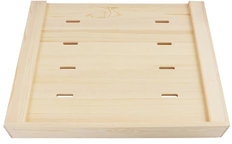 Stove Top Covers/Cutting Board Pine Wood Noodle Board Stove Cover Rectangular Gas Hob Cover with 8 Cooling Holes and Carrying Handles for Kitchens, RVs
