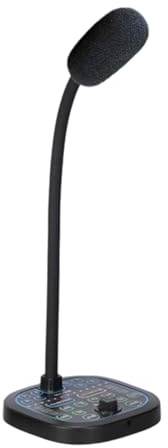 Changement de voix en temps réel 16 modes audio Plug and Play Microphone de bureau 16 bits/48 kHz pour jeux mobiles Streaming Chat Changement de voix compact pour chat en ligne