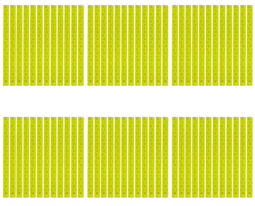 GXGM 72 Pièces Rayons de vélo Jaune, couvre rayon velo, réflecteurs de Rayons réfléchissants à 360 °, faciles à Installer et réutilisables, accessoires vélo, réflecteur vélo