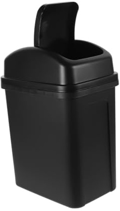 AKOOSY Poubelle de Cuisine avec Couvercle Oscillant Bac à Ordures Plastique PP Conteneur Compact pour Bureau Chambre et Sous Évier Capacité
