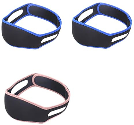 LEIIERUY Sottogola Anti Russamento 3 Pezzi Fascia Notturna per Dormire Silenzioso Fascia Regolabile Traspirante Unisex Taglia Unica per Uomo Donna Riposo Notturno Naturale