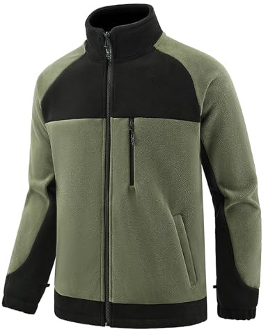 Chaqueta de invierno para hombre con forro polar grueso, chaqueta cálida al aire libre para la temporada de frío, deportiva y funcional