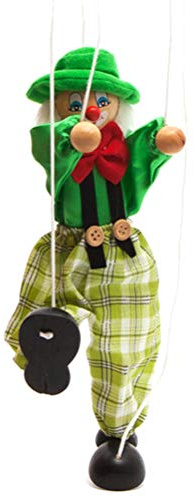 Aumotop Buntes Clown-Marionettenpuppenspielzeug für, Gemeinsame Aktivität, Puppen-Weihnachtsschmuck (Grün)
