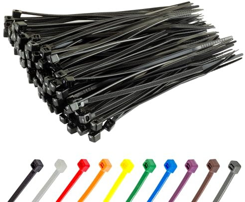 Gocableties - Fascette Plastica Nere - 100 mm x 2,5 mm - 100 Pezzi - Piccole Fascette Elettricista