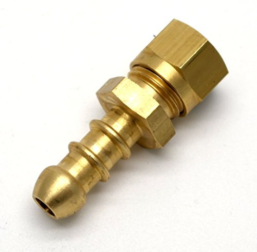 British Made 5/16 Compression Fitting to Lpg Fulham Nozzle to 8mm I/D Hose