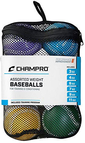 CHAMPRO Set di 6 palline da baseball assortite