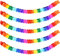 Zoonvii Guirnalda de Papel Multicolor 5 Piezas 3 M - Colgar Arcoiris para Fiestas, Cumpleaños, Reuniones, Carnaval y Bodas