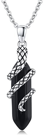 ZIPPICE Schlangenkette Silber 925 Schlange Halskette Gothic Schmuck Punk Geschenke für Damen Herren