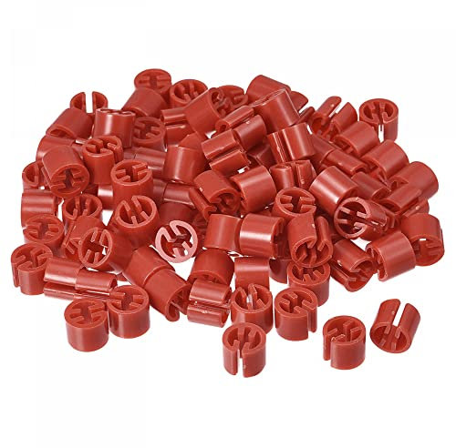 sourcing map Vêtements Cintre Marqueur Vide Apte 3.5mm Tige pour Vêtement Couleur Codage Rouge Compte 100