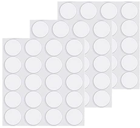 Almohadillas adhesivas de doble cara, 60 piezas Nano cinta de doble cara redonda de 30 mm extraíble fuerte cinta adhesiva de pared tiras sin rastro, lavables y resistentes reutilizables