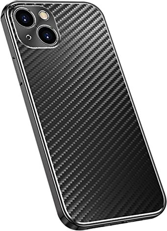 XD Designs Schutzhülle für iPhone 13/13 Pro/13 Pro Max, sturzgetestet, schlank, dünn, stoßfest, kratzfest, Karbonfaser, harte, stilvolle beschichtete Kantenabdeckung, schwarz, 13 Pro 6,1 Zoll