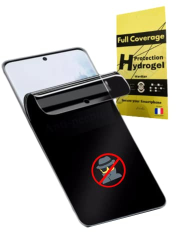 WardSan [1 Stück für Samsung Galaxy S20 Plus/S20+ 6,2 Zoll – Hydrogel Displayschutzfolie Anti-Spionage-3D | Selfiehalter | stoßfest | weicher TPU-Schutz | besser als gehärtetes Glas