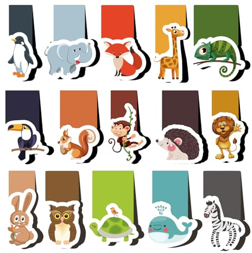 30 Stück Magnetische Lesezeichen Kinder, Wald Tiere Magnet Lesezeichen | Magnetic Lesezeichens, Tier-Lesezeichen, Lesezubehör für Lehrer, Schüler und Buchliebhaber, Magnet Lesezeichen (Tierwald)