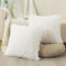 DJDEA Confezione da 2 Cuscino Peloso in Felpa per Casa Divano Letto Cuscino Peloso in Felpa per Cuscini Decorativi Decorative 40x40 cm Bianca
