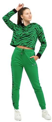 TOMBARRON Damen Stylischer Zebra-Trainingsanzug