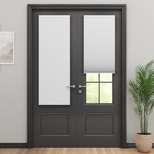 LazBlinds No Drill Cordless Cellular Shades for Doors, 22 W x 78 H, White