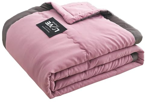 Générique Trapunta estiva, piumino leggero morbido e confortevole, lavabile cooling trapunta stampata, coperta letto singolo, 140 x 200 cm, molti colori disponibili, rosso, grigio, blu, verde