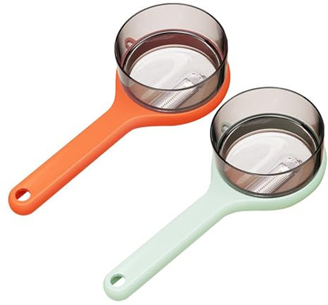 Sparschäler Mit Auffangbehälter, Kartoffelschäler Spritzwassergeschütz, Multifunktional Schäler Gemüseschäler Obstschäler Für Kartoffel Möhren Karotten Gurken Spargel Apfel (Orange+Grün)