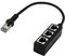 Red Divisor, RJ45 ethernet 1 Macho a 3 Hembra, para Super Cat5, Cat5e, Cat6, Cat7 Adaptador de Conector de Enchufe Ethernet, Negro