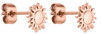 Purelei Elegante Sonnen-Ohrstecker für Frauen – 18K vergoldet, Edelstahl, filigran & leicht (7,5 mm)