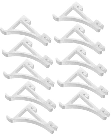 WOONEKY en Color Plata 10 Clips de Aleación de Aluminio Diseño Seguro y Ajuste Versátil para Estantes de Refrigerador y Congelador para Uso en Diversos Escenarios