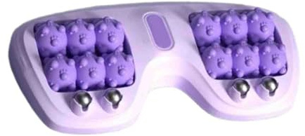 Portable Dual Foot Massage Roller, Foot Roller Massager, Deep Tissue Muscle Massage, Stress Relief for Home and Office Use (Purple)
