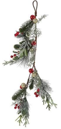 Toyvian Coronas De Pared De Invierno Navideña Forma De Lágrima Adorno Navideño para Puerta De Entrada Decoración Colgante para Ventana del Hogar Guirnalda Navideña para Exteriores