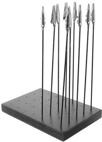 NUOBESTY Base à Clipser pour Modèles à Colorier Soi-même, Grosse, Noire | Porte-clips de Coloriage en Plastique et Métal, pour Séchage et Pulvérisation, Bords Lisses