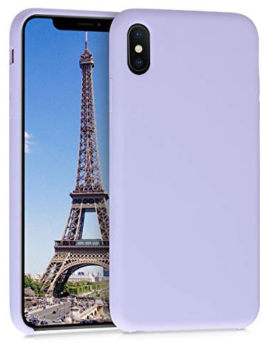 kwmobile Case Compatible with Apple iPhone XS Max Case - TPU Silicone Phone Cover with Soft Finish - Light Lavender