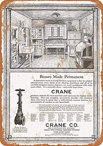 Inga Crane Kitchen Equipment Metal Sign Retro Wall Decor Tin Signs Bar Cafehome Decoration Vintage Metal Sign 8X12 inches