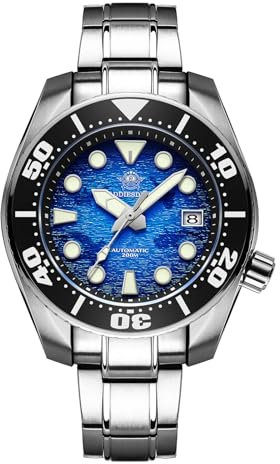 ADDIESDIVE Herren NH35A Automatik-Uhr Armbanduhr Automatikwerk mit Edelstahlband